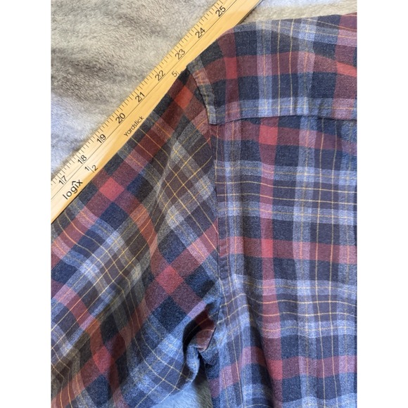 Pendleton Shirt Mens Medium Landry Plaid Long Sleeve Wool Blend Red Gray Button - Picture 5 of 5